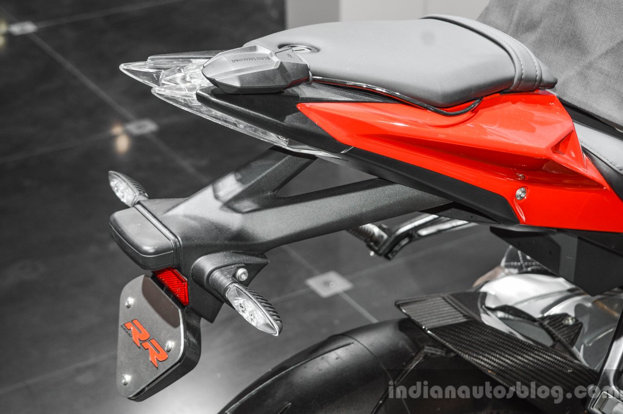 BMW S1000RR rear seat tail hanger at Auto Expo 2016