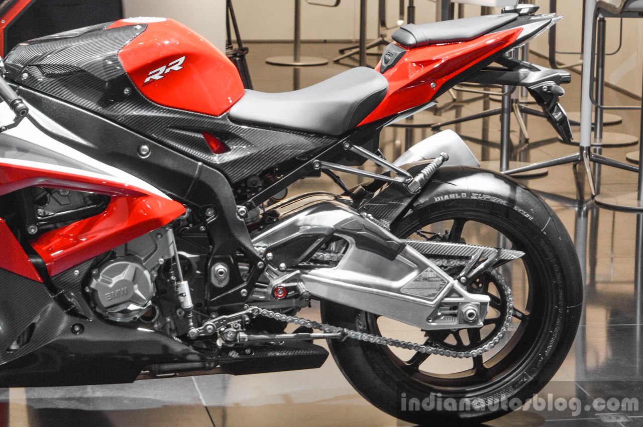 BMW S1000RR swingarm at Auto Expo 2016