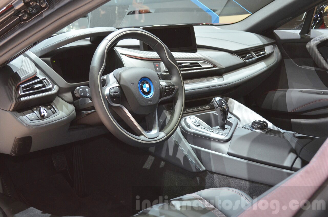 BMW i8 Protonic Red Edition interior at the 2016 Geneva Motor Show Live