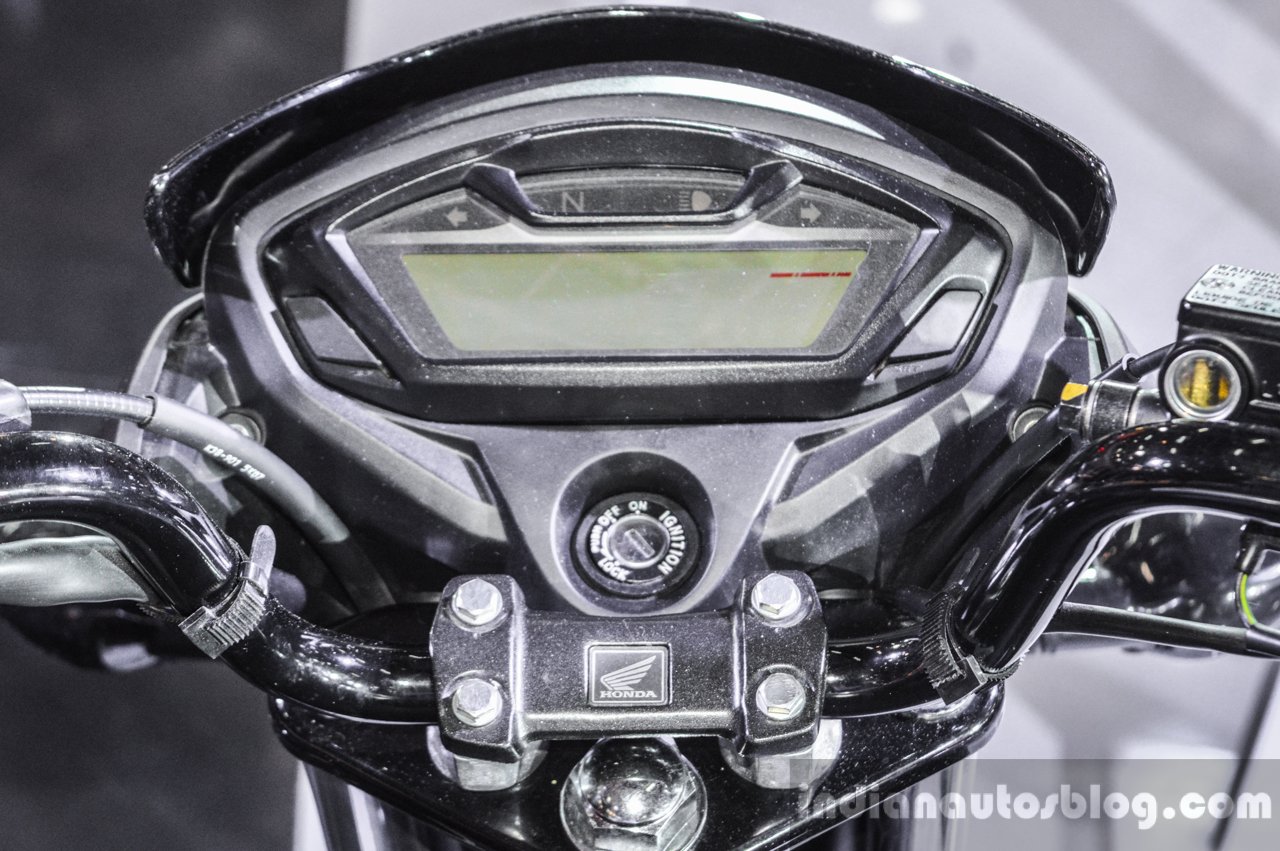 Honda CB Unicorn 160 Matt Grey instrument console at Auto Expo 2016