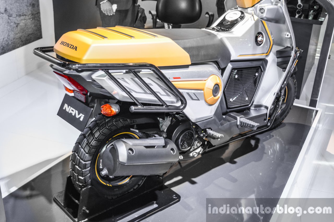 Honda Navi Design Concept semi-scooter exhaust at Auto Expo 2016