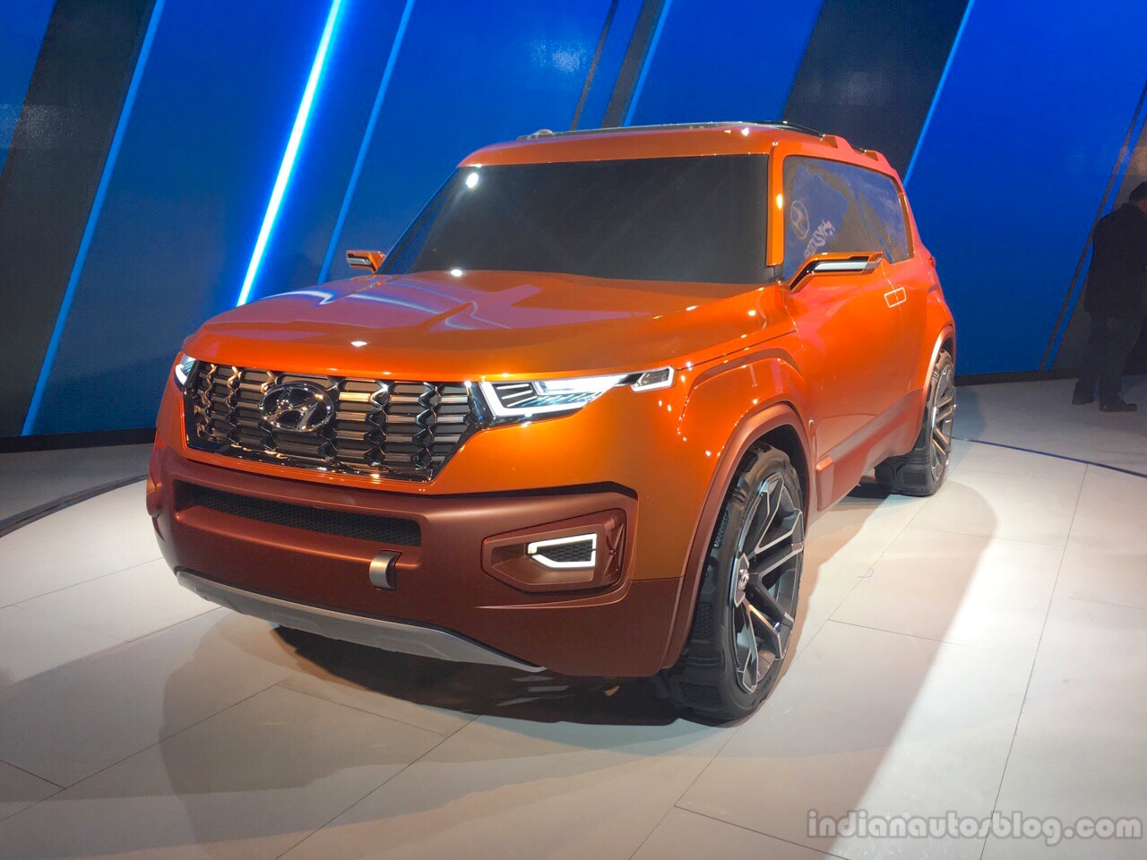 Hyundai Carlino front three quarter view at the Auto Expo 2016