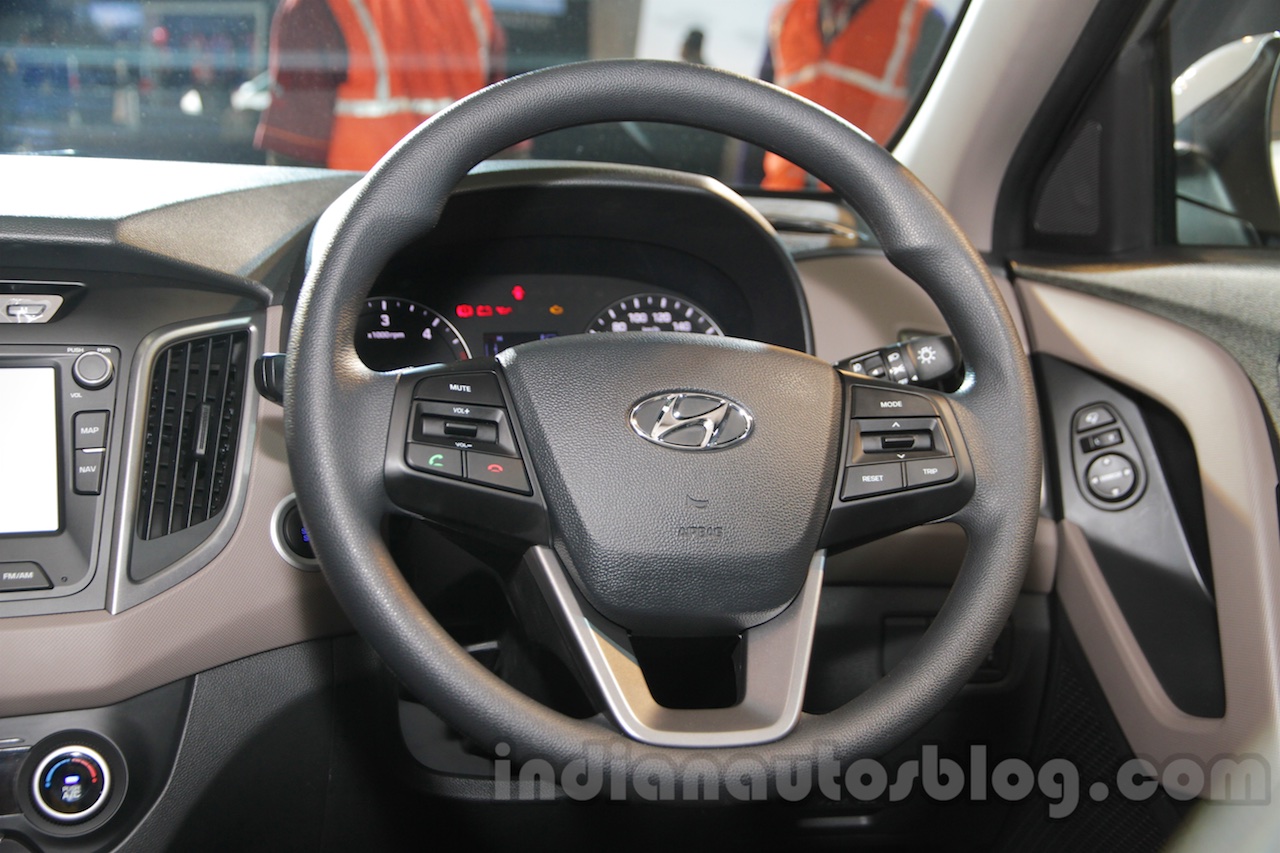 Hyundai Creta steering wheel at Auto Expo 2016