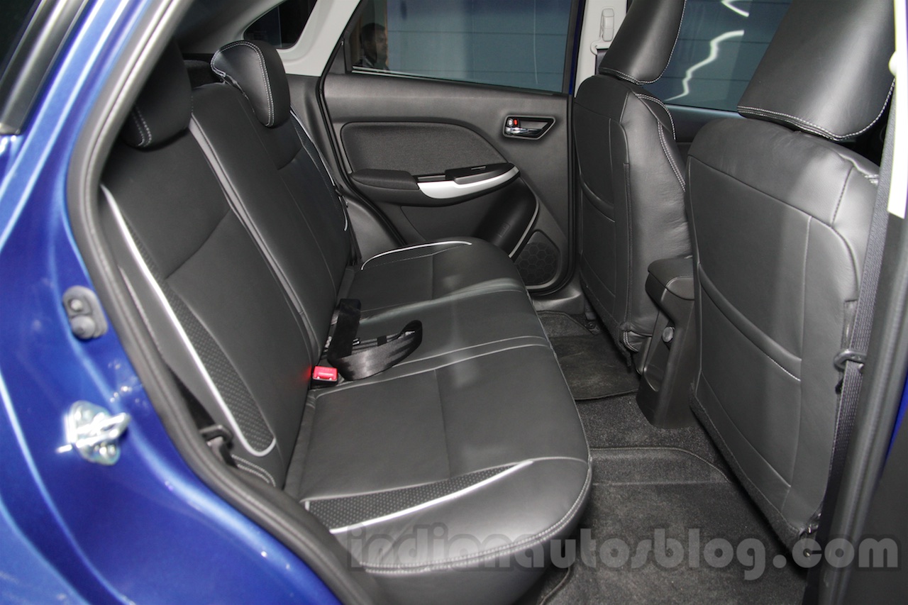 Maruti Baleno RS rear seats at the Auto Expo 2016