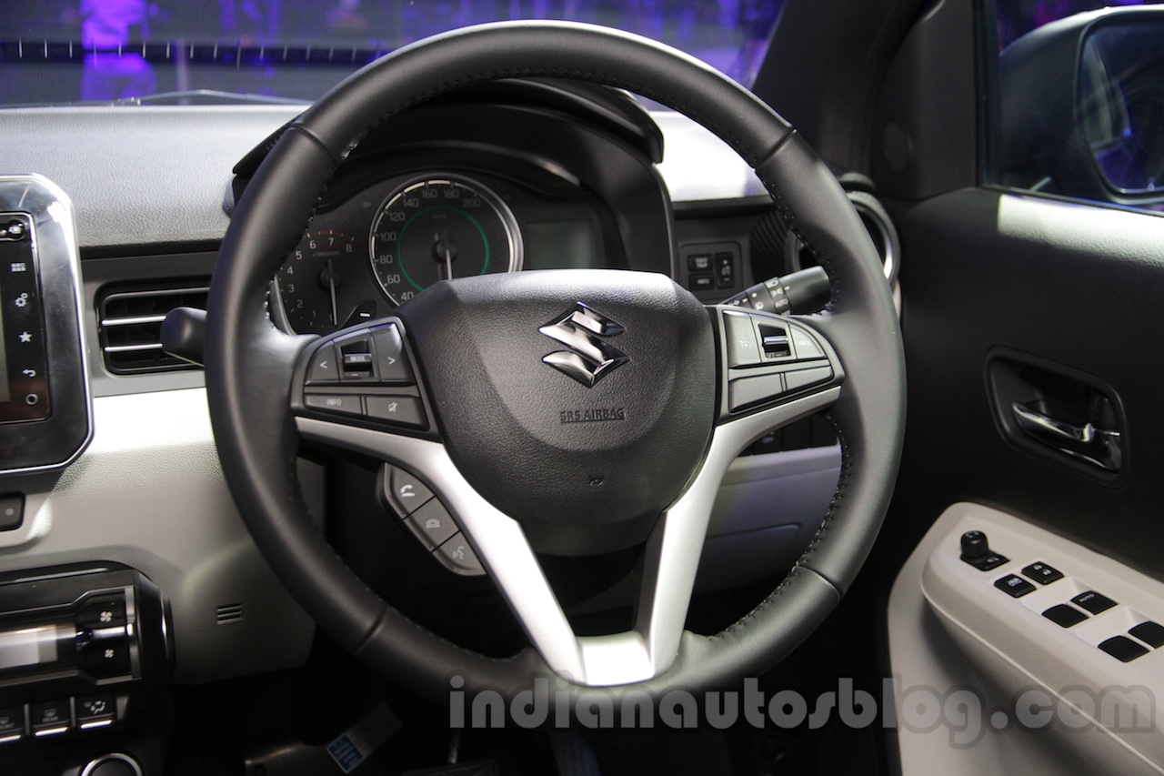 Maruti Ignis steering at the Auto Expo 2016