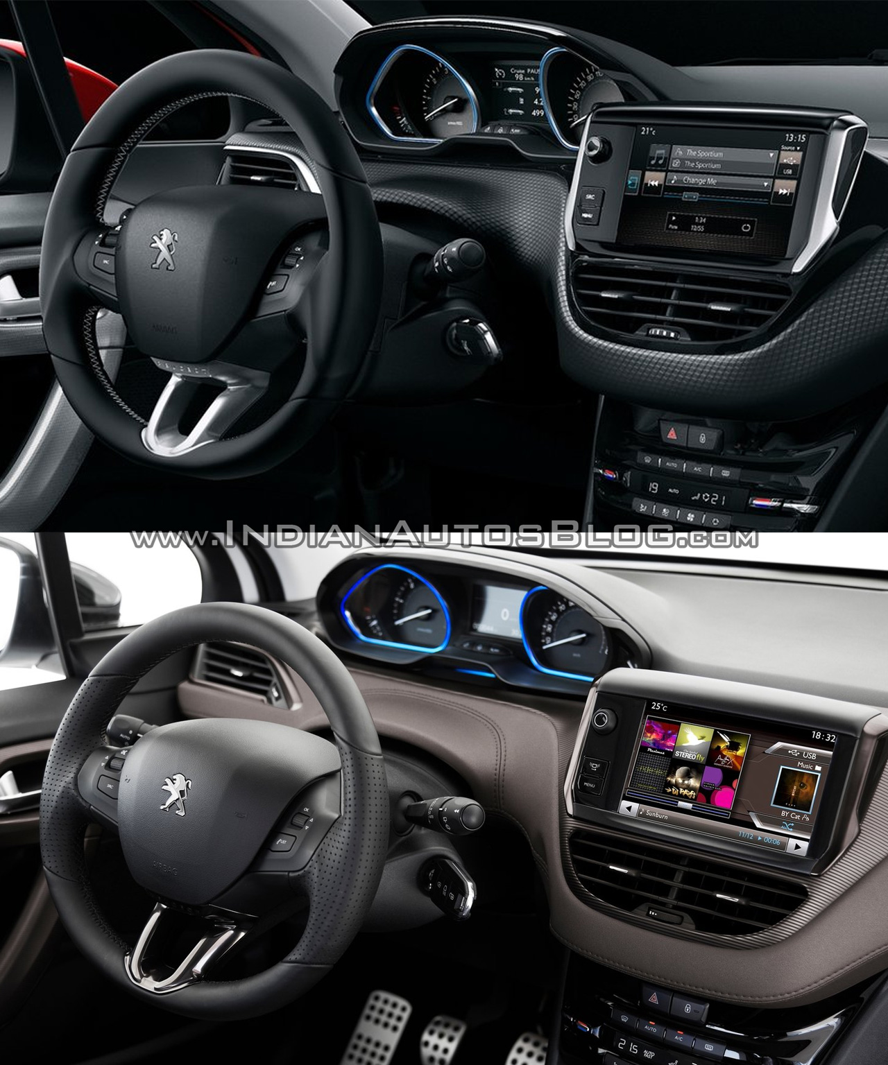 Peugeot 2008 interior old vs. new