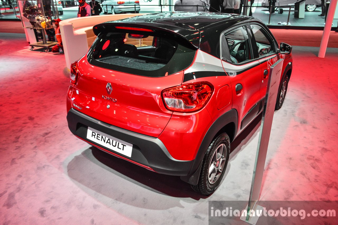 Renault Kwid custom rear three quarters at Auto Expo 2016