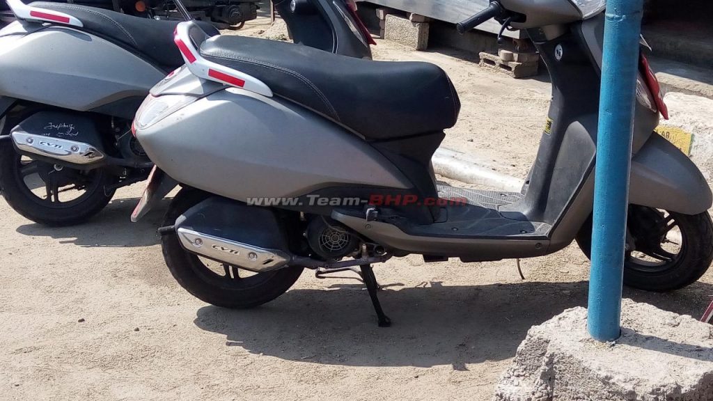 TVS Jupiter fuel injection side spied