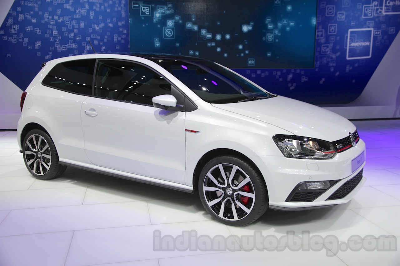 VW Polo GTI front left three quarter at Auto Expo 2016