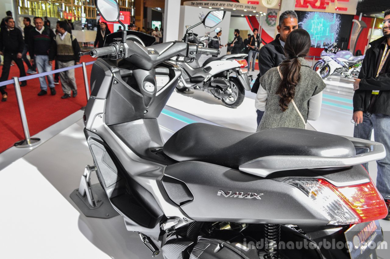 Yamaha NMax grey inner side at Auto Expo 2016