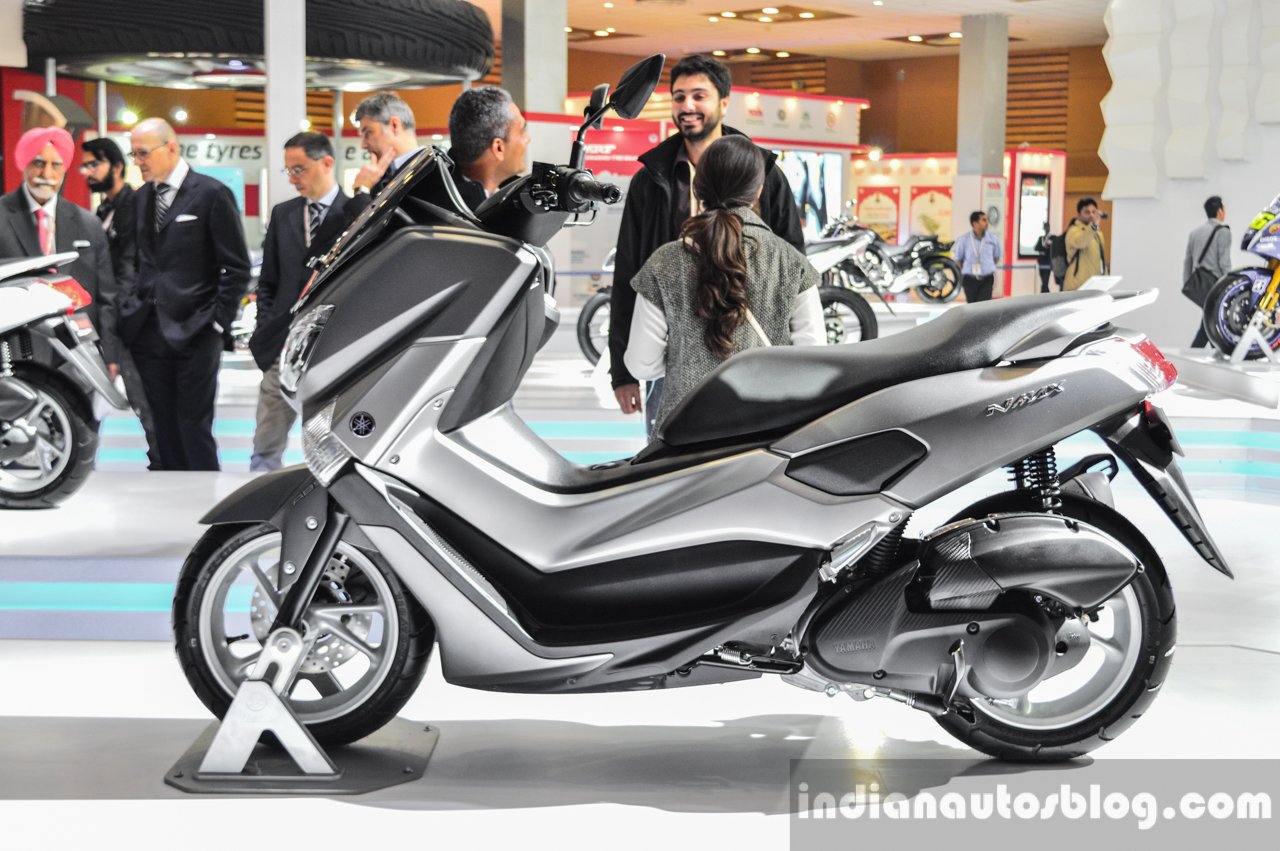 Yamaha NMax grey side at Auto Expo 2016