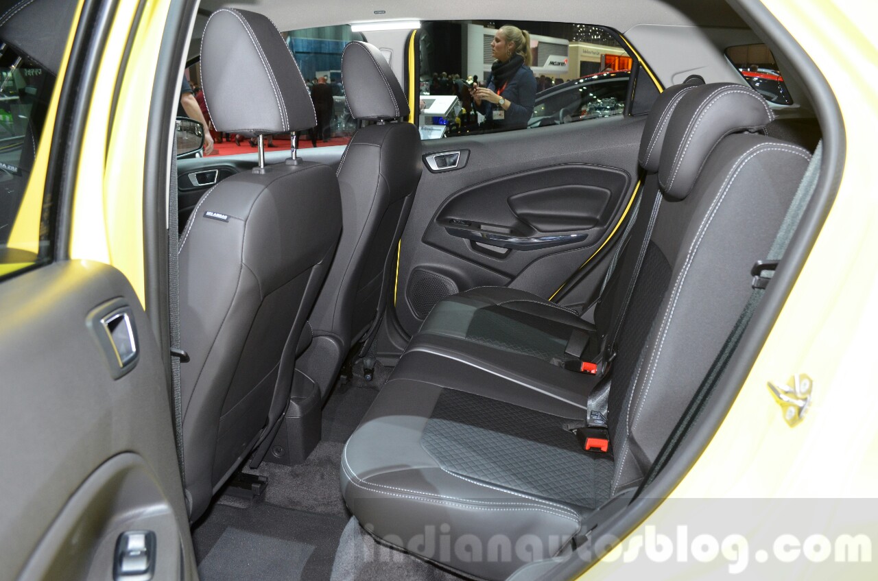 2016 Ford EcoSport S rear seat at GIMS 2016