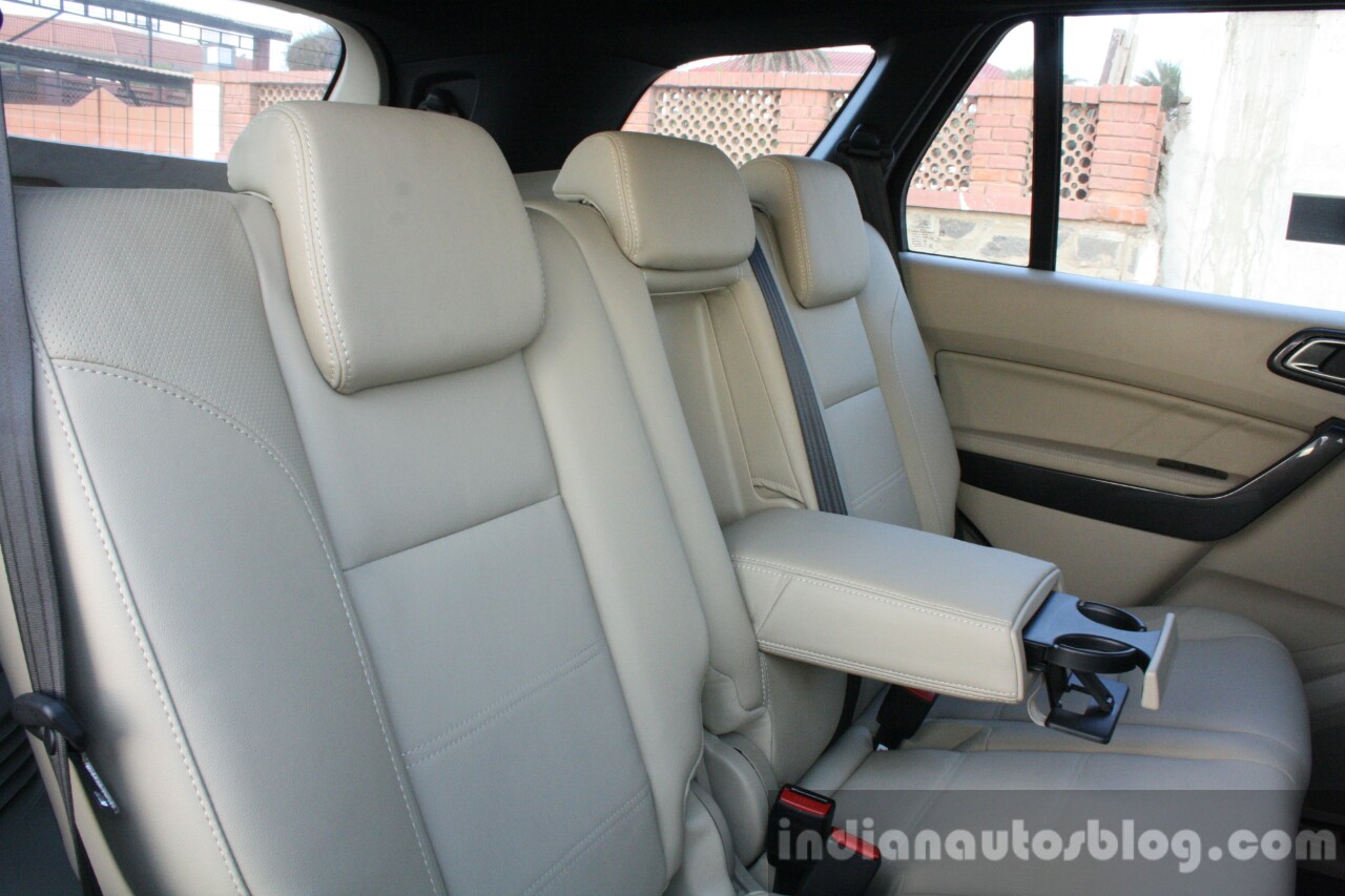 2016 Ford Endeavour 2.2 AT Titanium rear seat with armrest Review