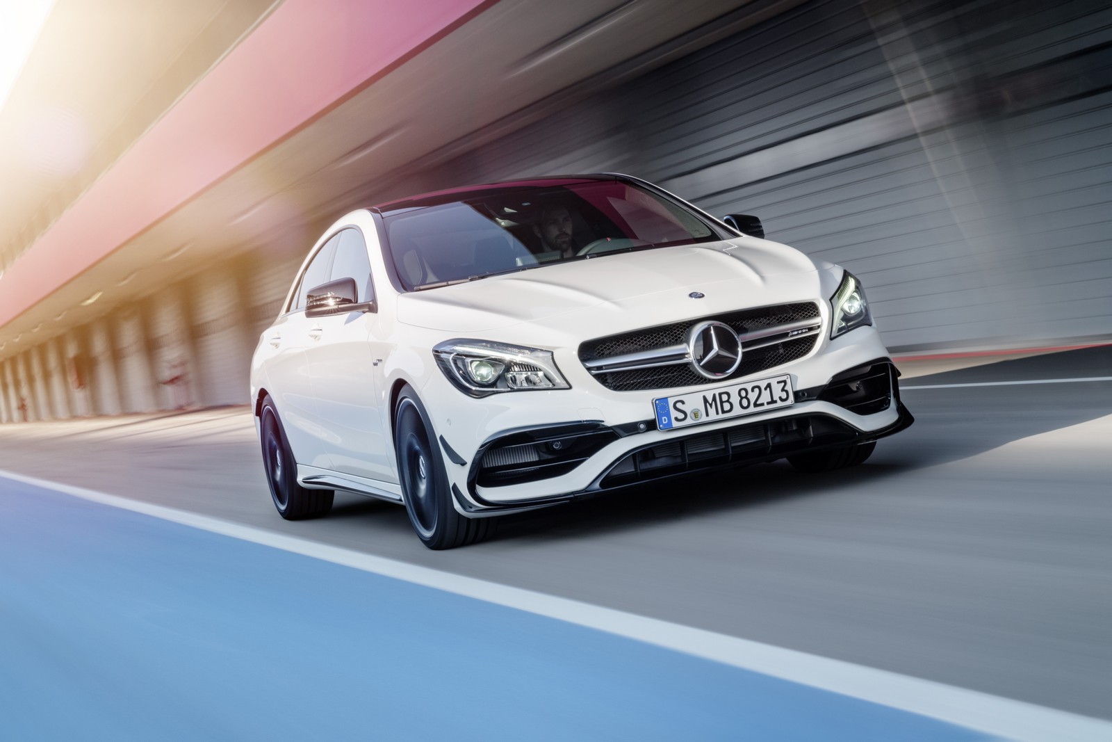 2016 Mercedes AMG CLA 45 facelift front quarter unveiled