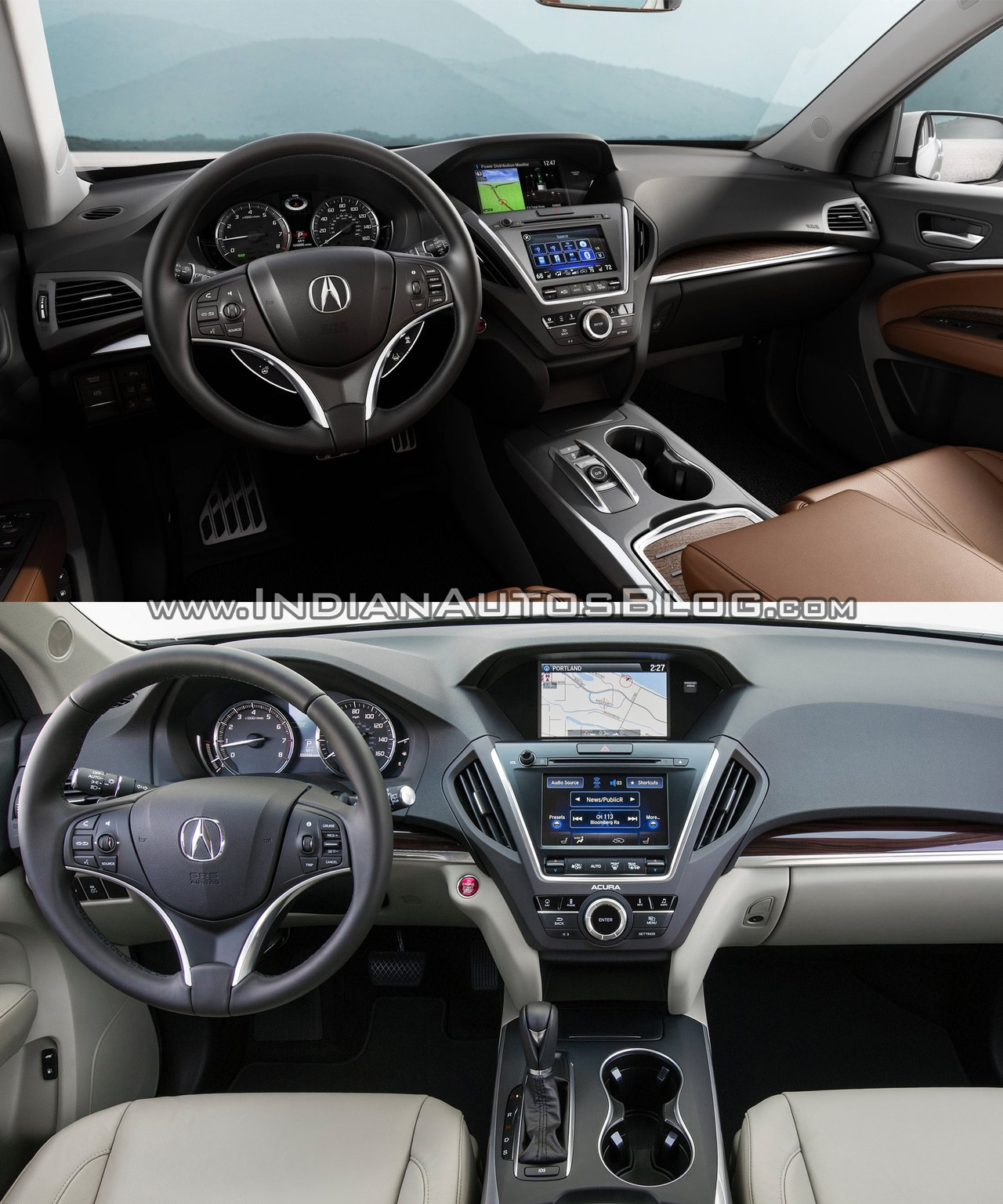 2017 Acura MDX vs. old Acura MDX interior dashboard