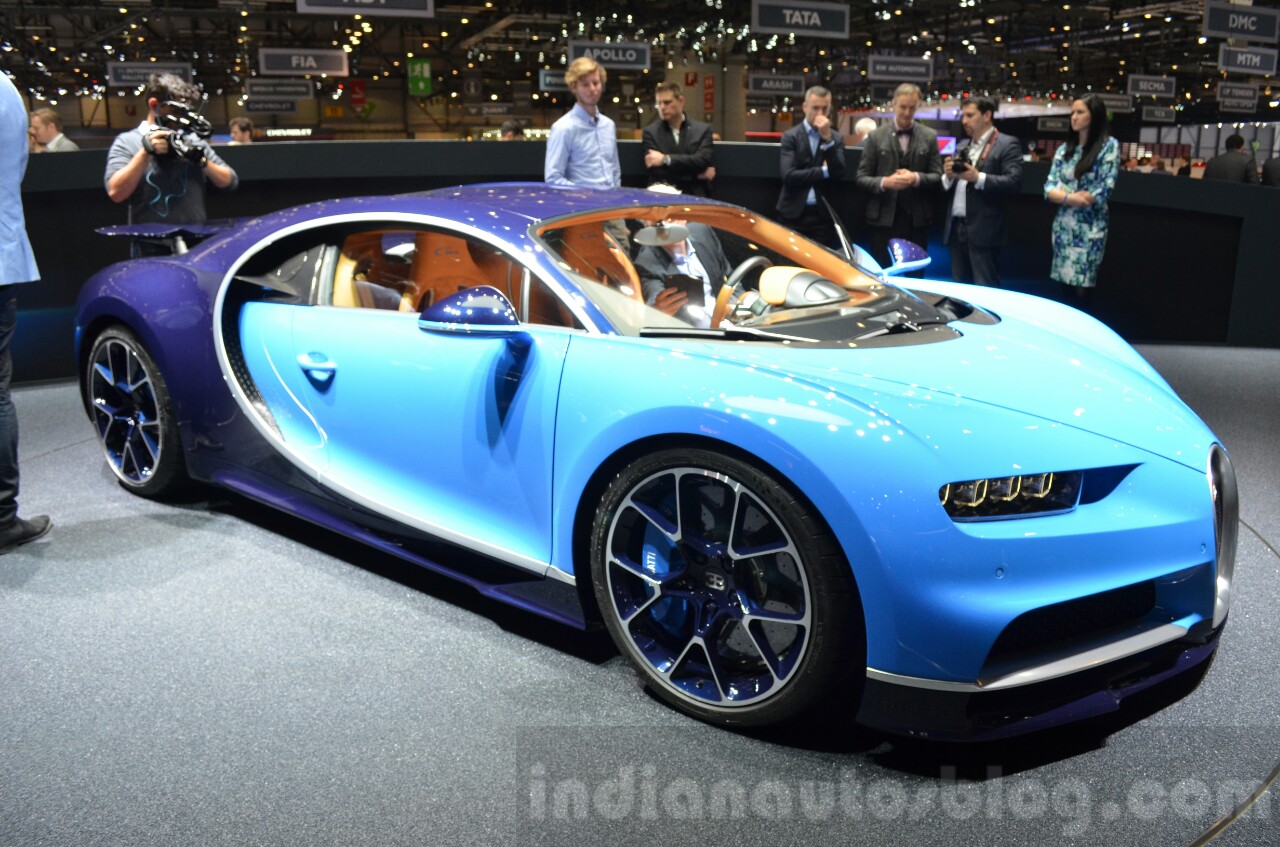 Bugatti Chiron Front Three Quarter At The 2016 Geneva Motor Show