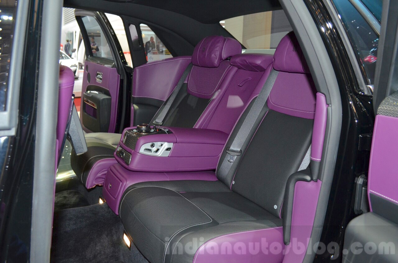 Rolls Royce Ghost Black Badge Edition purple seats at 2016 Geneva Motor