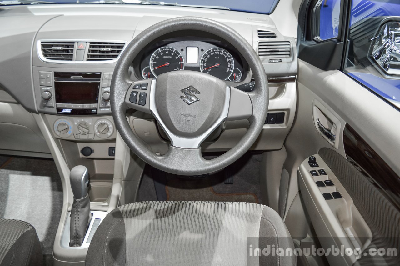 Suzuki Ertiga Dreza steering at 2016 BIMS