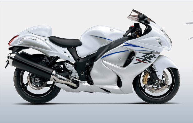 Suzuki Hayabusa white side