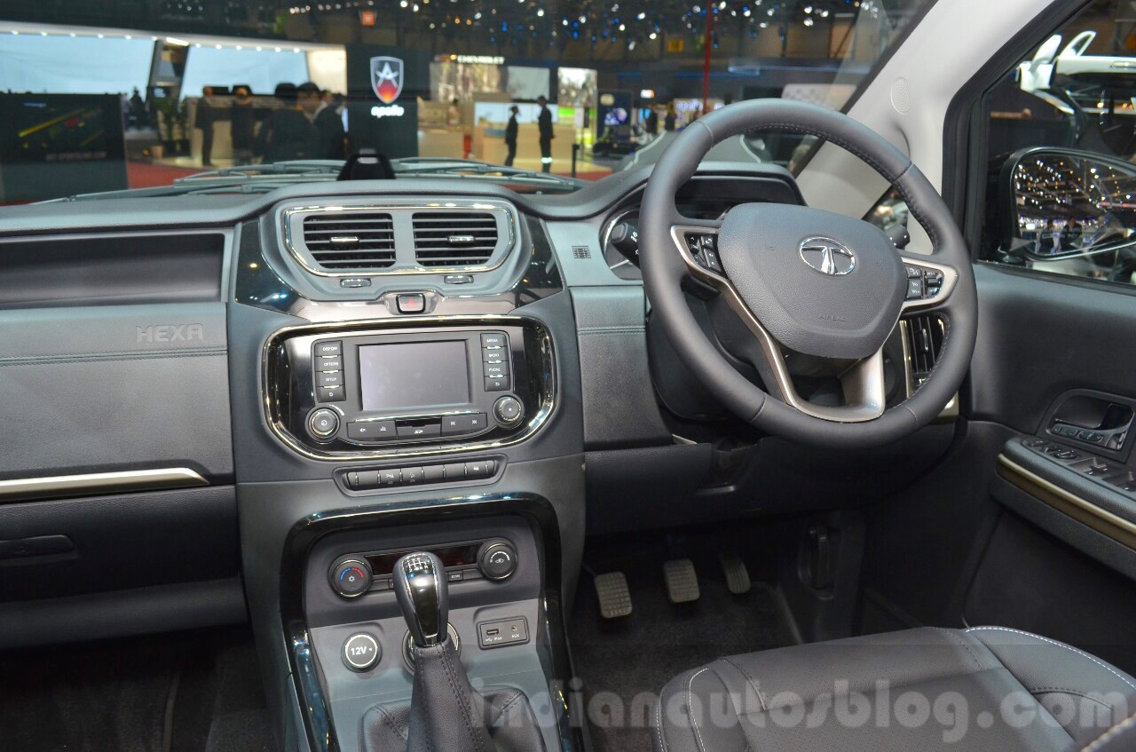 Tata Hexa Tuff interior at the 2016 Geneva Motor Show