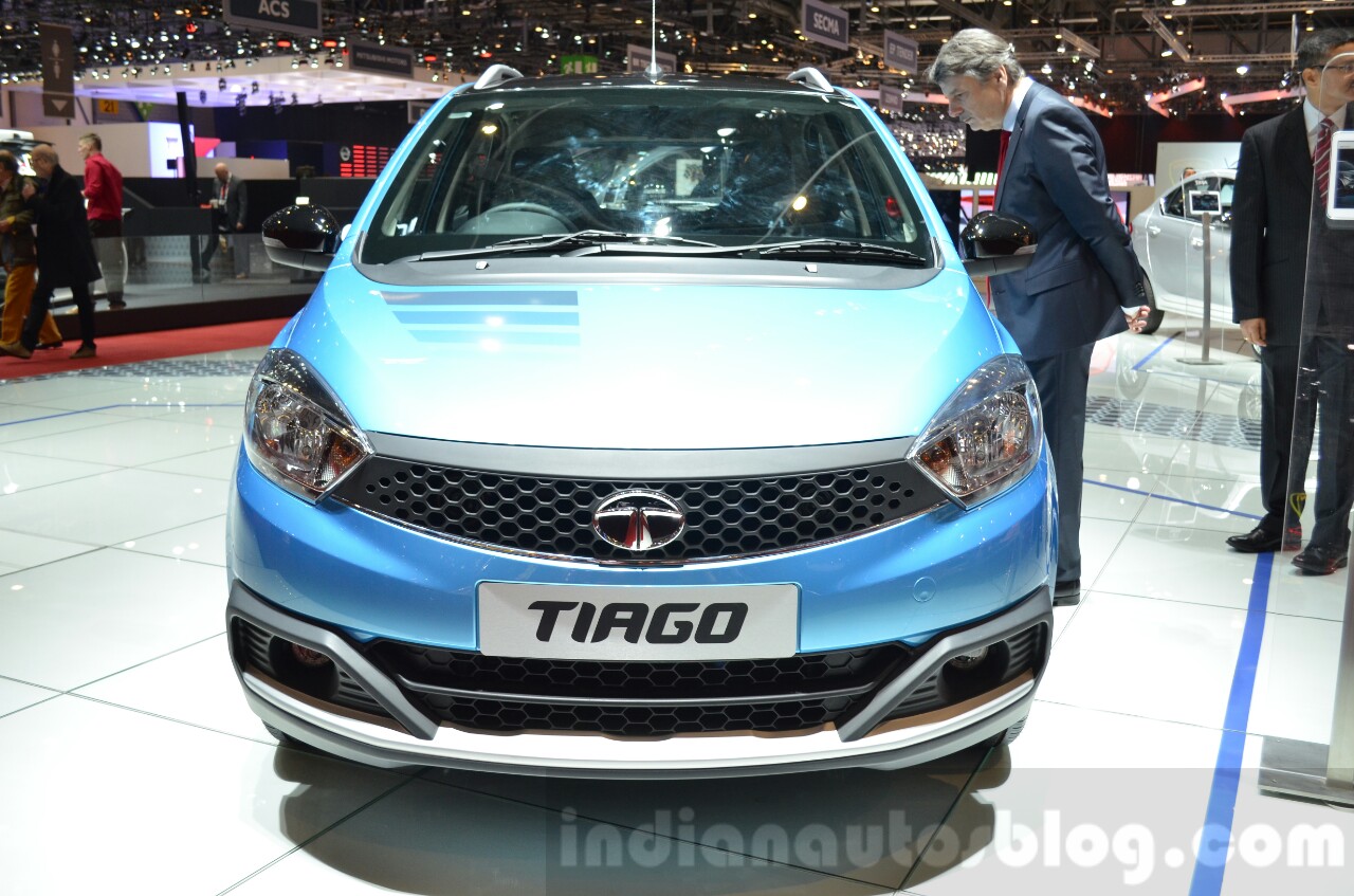 Tata Tiago front at Geneva Motor Show 2016