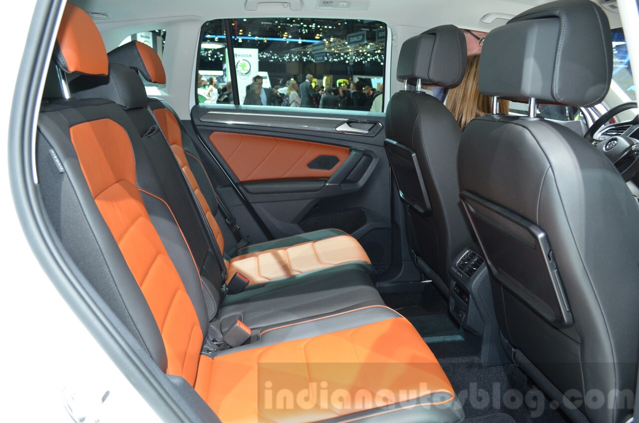 VW Tiguan rear seat at the 2016 Geneva Motor Show