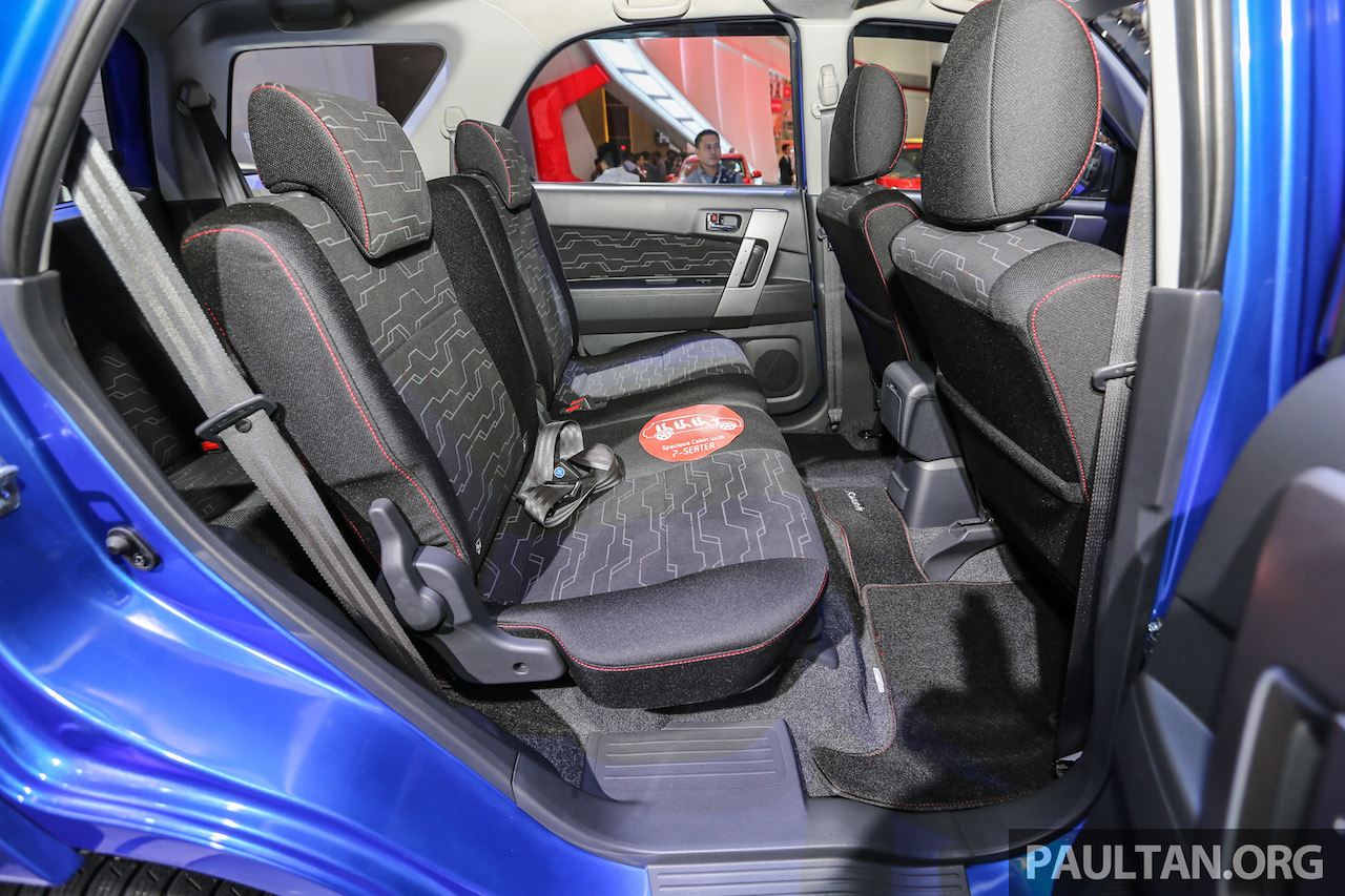 2016 Toyota Rush (facelift) rear seat showcased at IIMS 2016