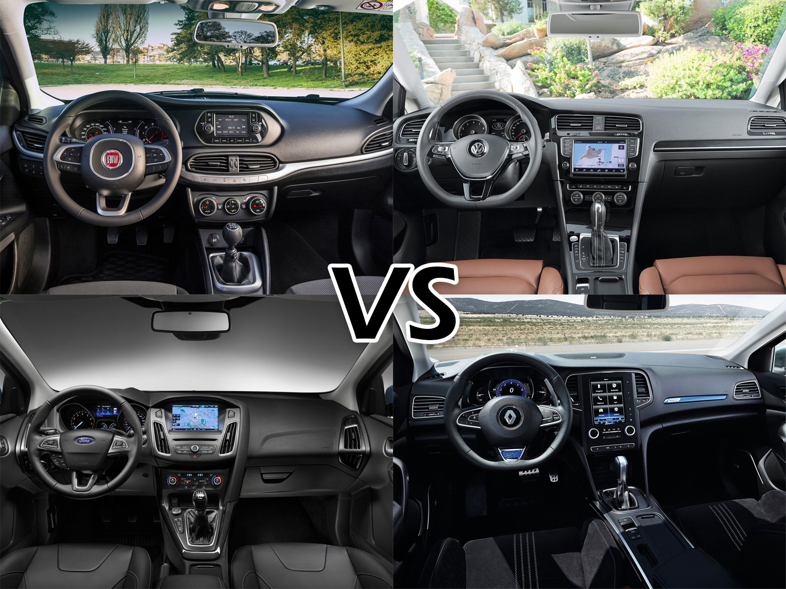 Fiat Tipo vs VW Golf vs Ford Focus vs Renault Megane 