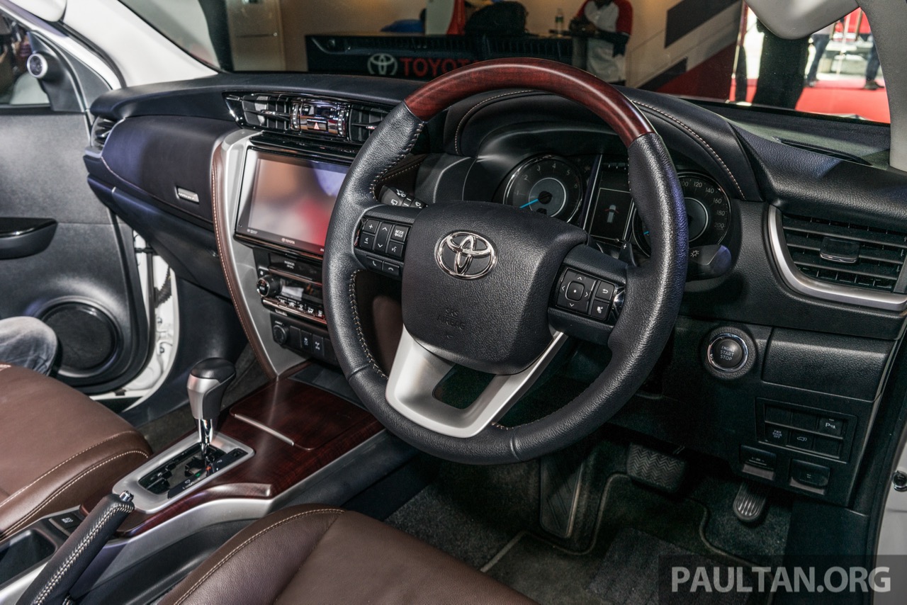 India-bound 2016 Toyota Fortuner interior launched in Malaysia