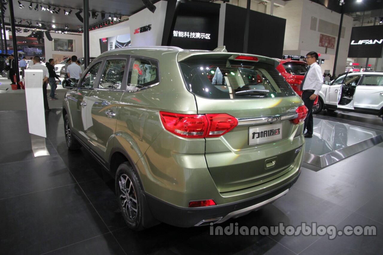 Lifan X7 rear three quarters left side at Auto China 2016