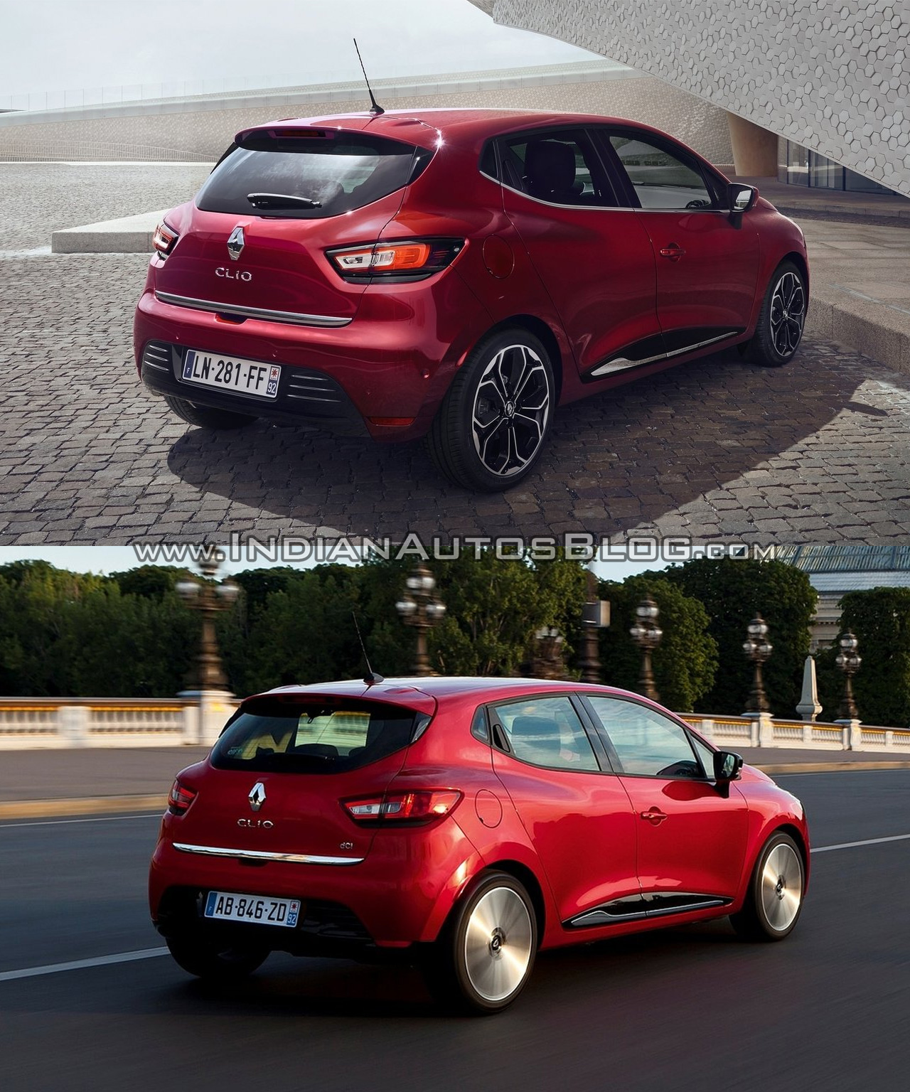 2016 Renault Clio (facelift) vs. 2012 Renault Clio rear three quarters ...
