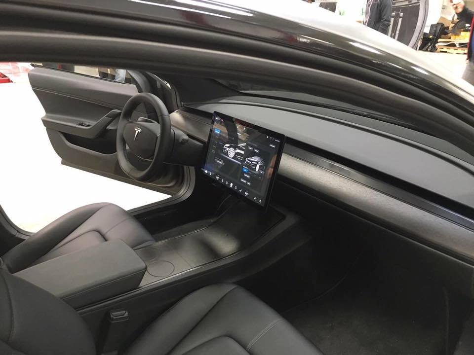 New Images Of Tesla Model 3 S Interior Emerge