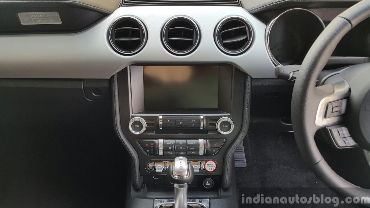 2016 Ford Mustang GT in India center console First Drive 