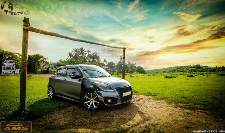 Custom Maruti Swift DDiS side with a remapped engine