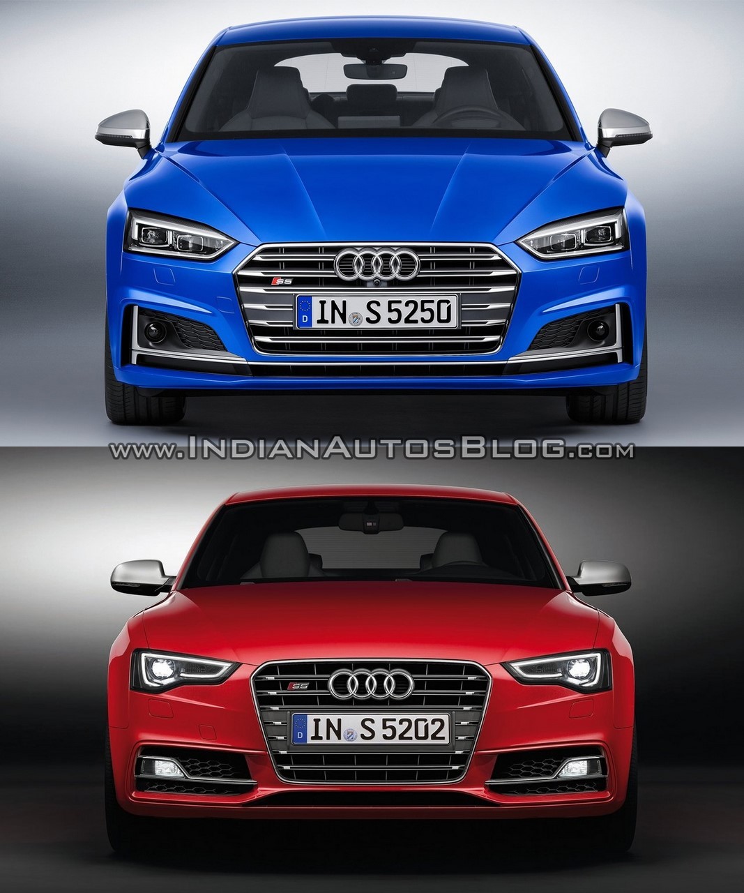 2017 Audi S5 Sportback vs. 2012 Audi S5 Sportback front