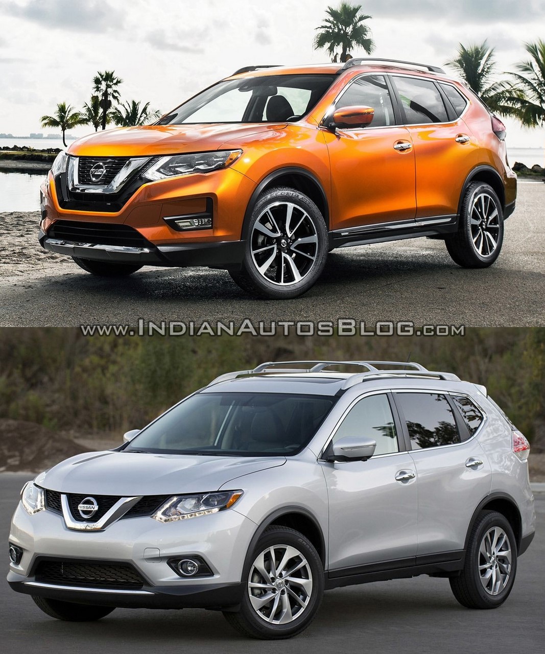 2017 Nissan Rogue (facelift) vs. 2014 Nissan Rogue - Image Gallery