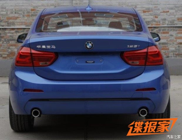 BMW 1 Series sedan photographed in all angles in China