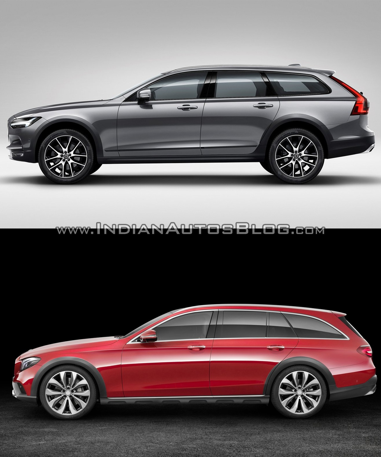 Volvo V90 Cross Country vs Mercedes EClass AllTerrain profile