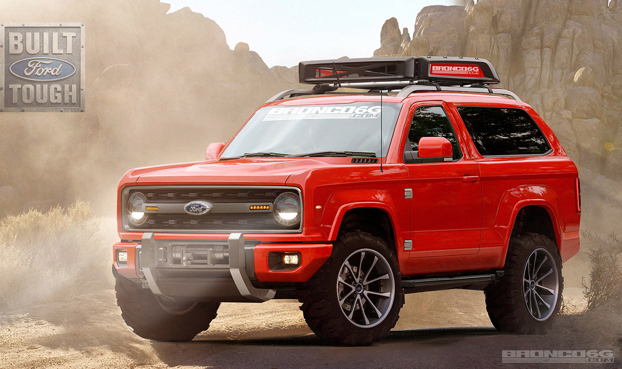 2020 Ford Bronco front three quarters rendering fifth image