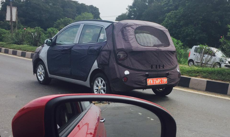 2017 Hyundai Grand I10 Facelift Spied In Chennai