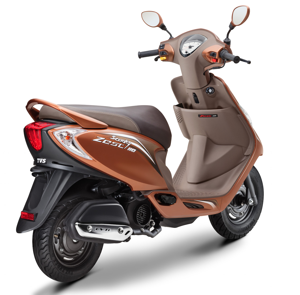 TVS Scooty Zest 110 Himalayan Highs Edition rear three quarters