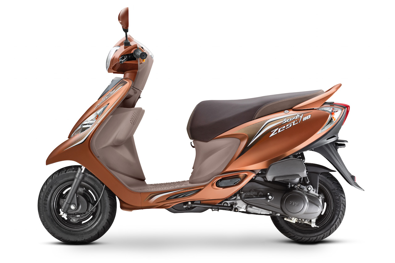 TVS Scooty Zest 110 Himalayan Highs Edition side profile right