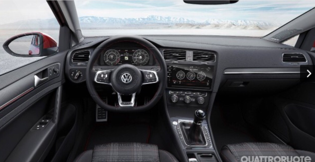 2017 VW Golf GTI (facelift) interior leaked image