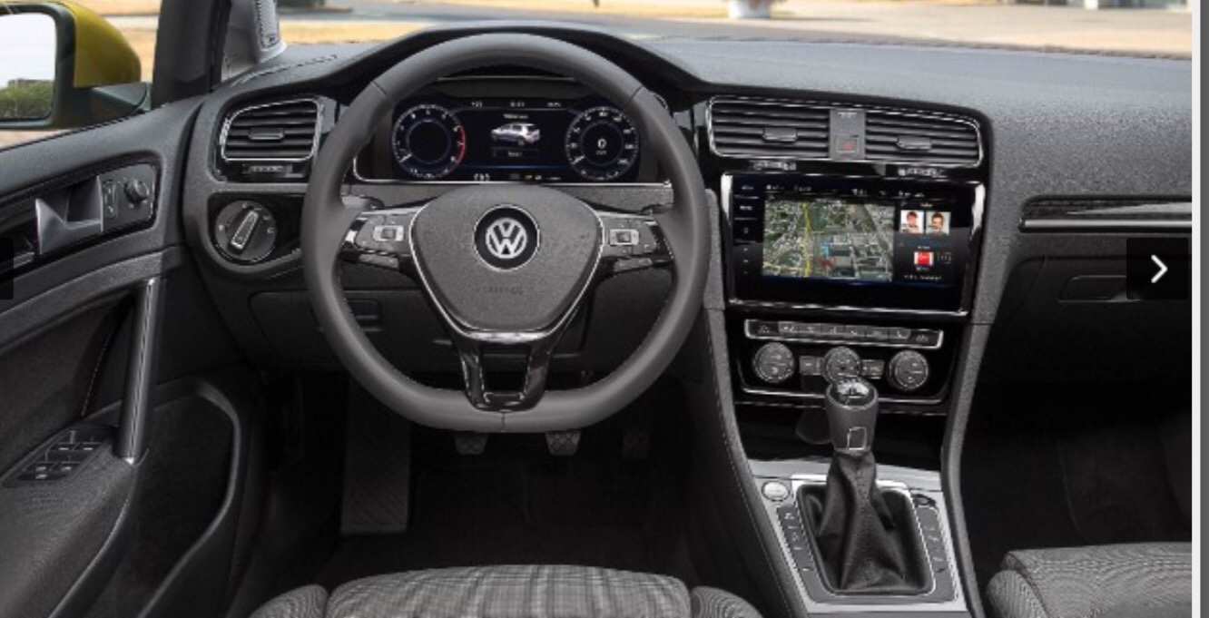 2017 VW Golf (facelift) interior leaked image