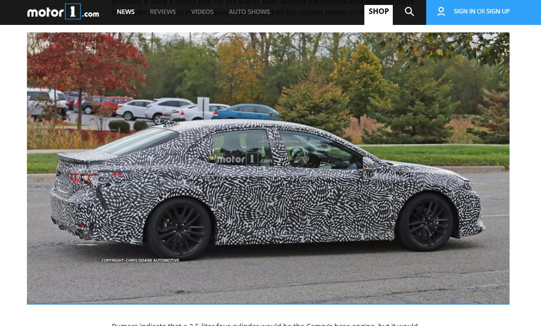 2022 toyota camry spy shots