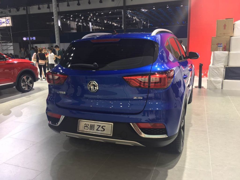 MG ZS rear spied ahead of debut