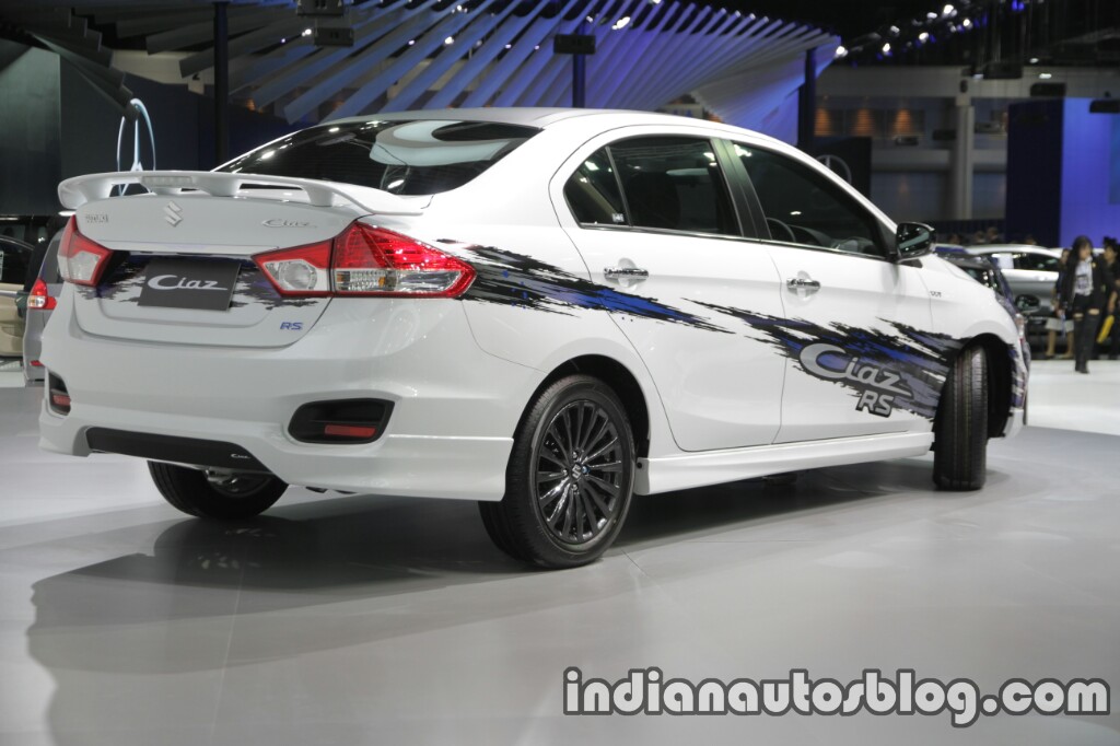  Suzuki  Ciaz RS  with body graphics rear three quarter 2019 