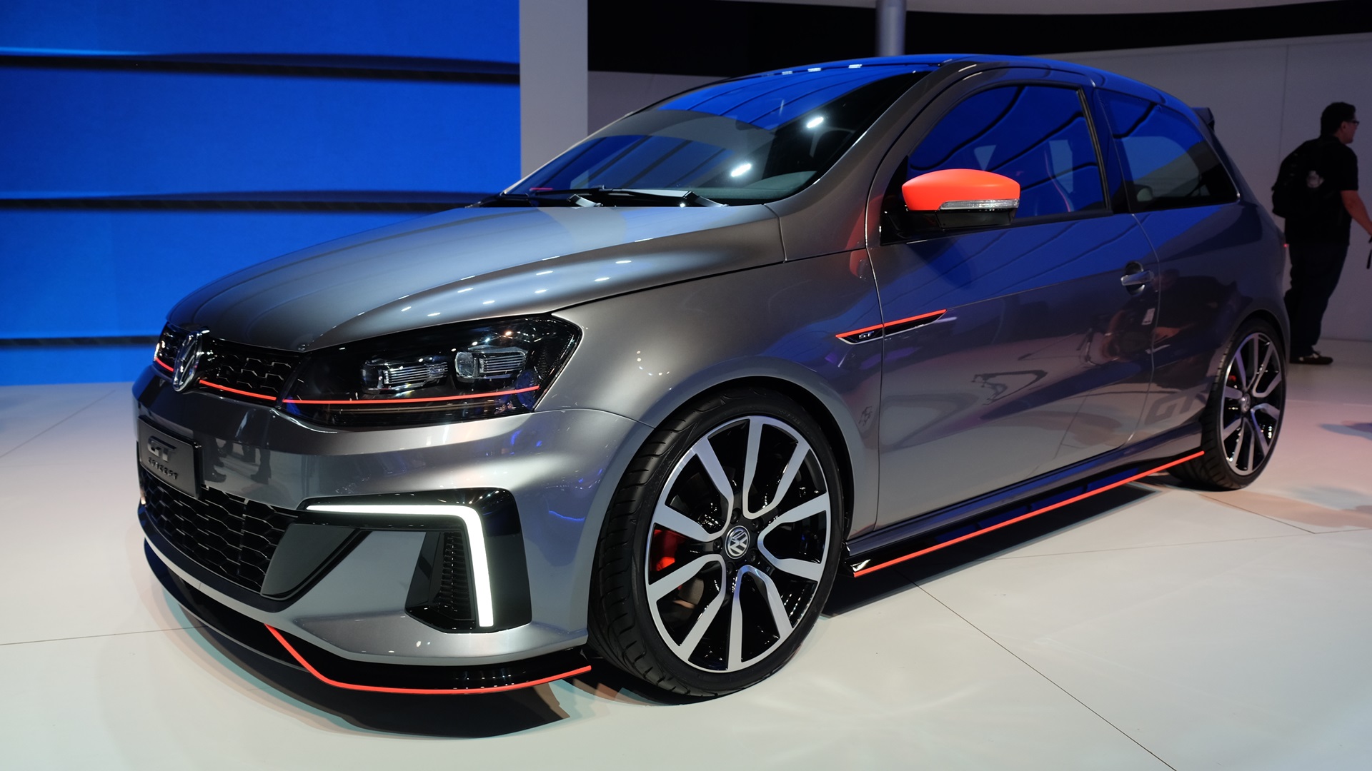 VW Gol GT Concept front quarter unveiled Brazil