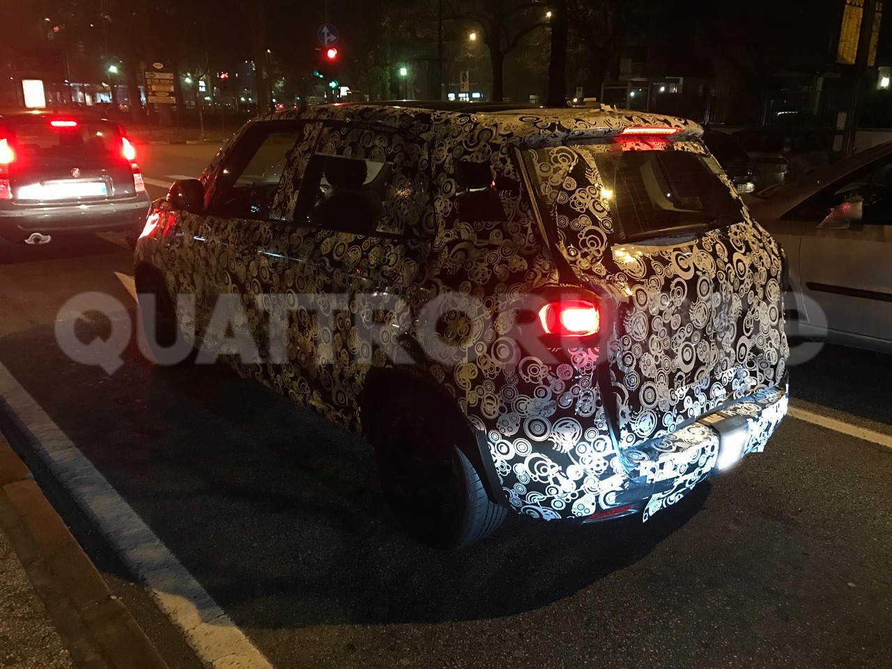 2017 Fiat 500L (facelift) rear three quarters spy shot