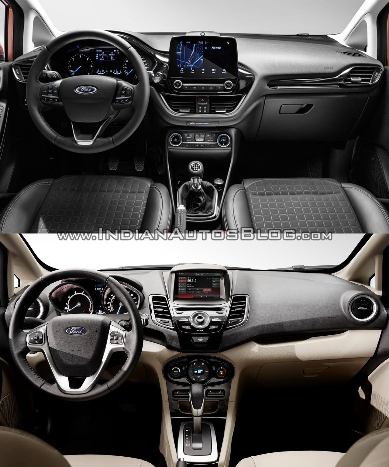 2017 Ford Fiesta vs 2013 Ford Fiesta interior Old vs New